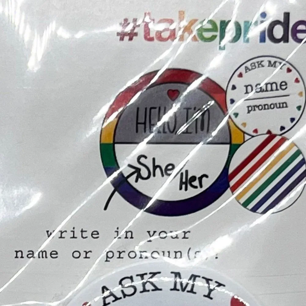 🔮 5/$25‎ Target Pride Ask My Name & Pronouns Pin Set